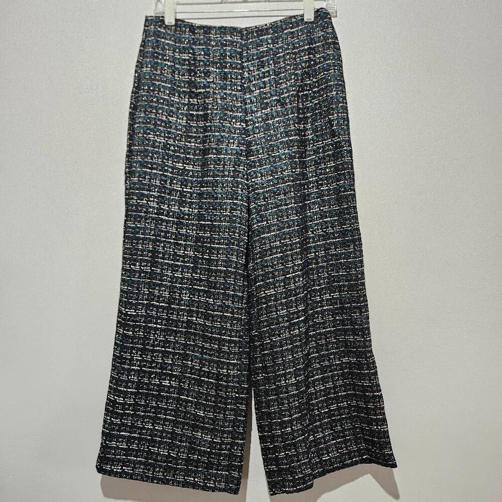NWT Loft Pollazzo Darted Lined Textured Tweed, Side Zip Pants, Size 4P